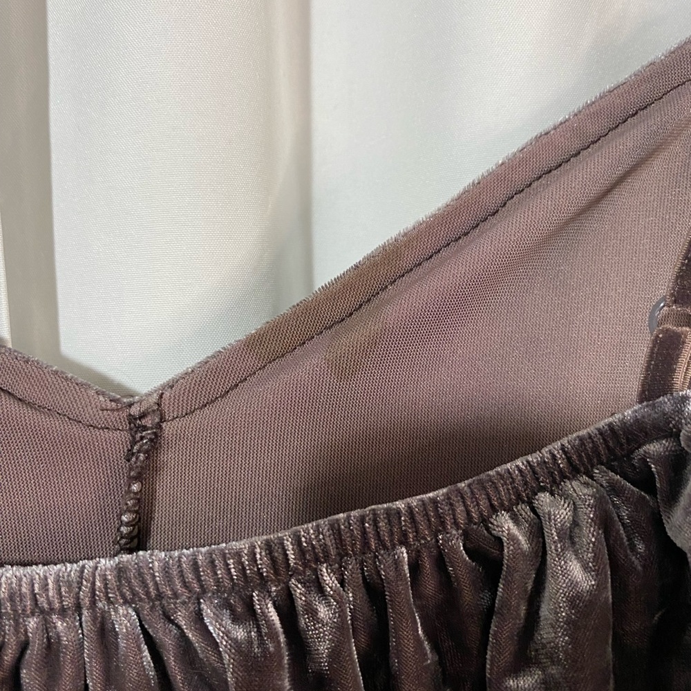 American Eagle Outfitters Crushed Velvet Dress Womens Medium Romantic Whimsigoth - Picture 6 of 7